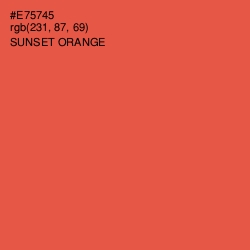 #E75745 - Sunset Orange Color Image